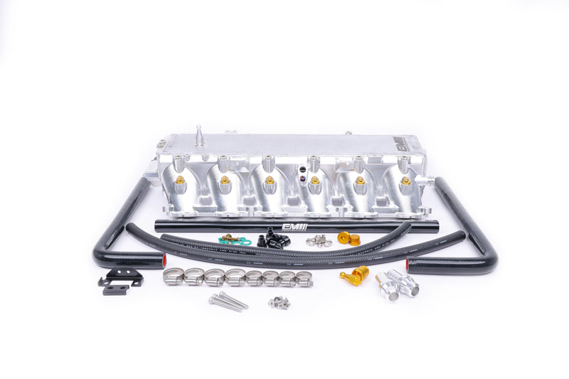 Load image into Gallery viewer, EM BMW B58 F-Series GEN 1 CHARGE AIR COOLER MANIFOLD WITH CHARGE COOLER WATER RADIATOR ‘BLACK'