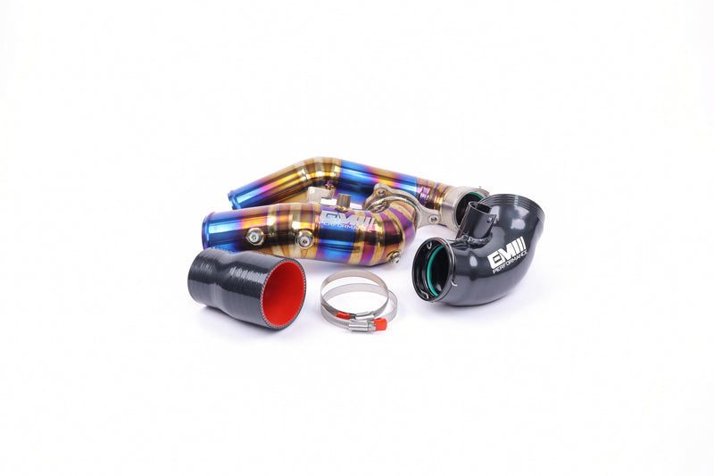 Load image into Gallery viewer, EM BMW B58 F-Series GEN 1 CHARGE AIR COOLER MANIFOLD WITH CHARGE COOLER WATER RADIATOR ‘BLACK'