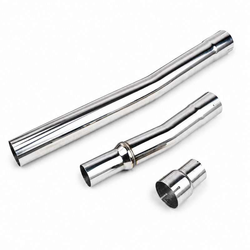 Load image into Gallery viewer, EM 3.5” Exhaust Downpipe for 1.8/2.0T MQB vehicles (High Flow CAT Optional)