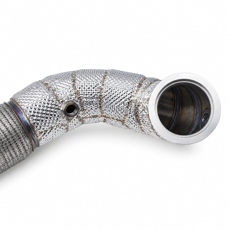 Load image into Gallery viewer, EM 4” AWD Exhaust High Flow Catless Downpipe for 2.0T MQB Platform