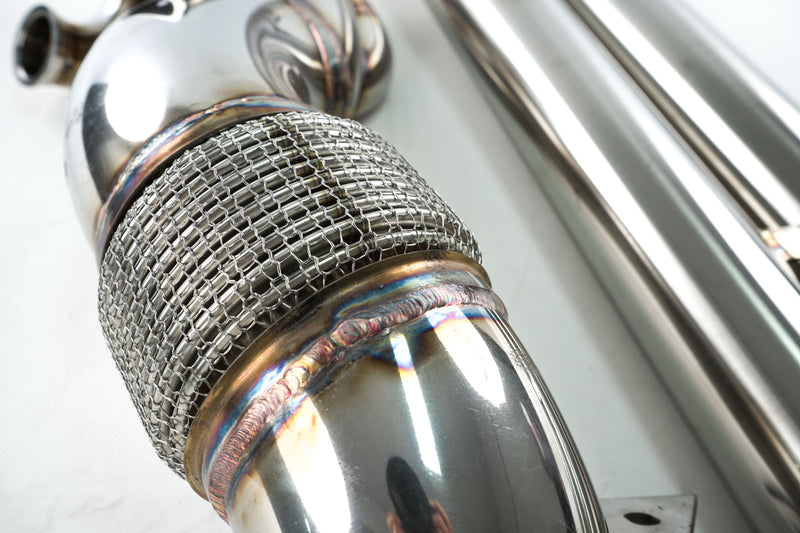 Load image into Gallery viewer, EM™ 2025 New Vesion T4 V-BAND Manifold With 4'' Downpipe And Midpipe For EA855 RS3/TTRS