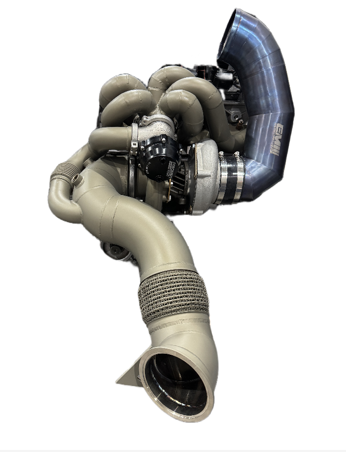 Load image into Gallery viewer, EM™ 2025 New Vesion T4 V-BAND Manifold With 4'' Downpipe And Midpipe For EA855 RS3/TTRS