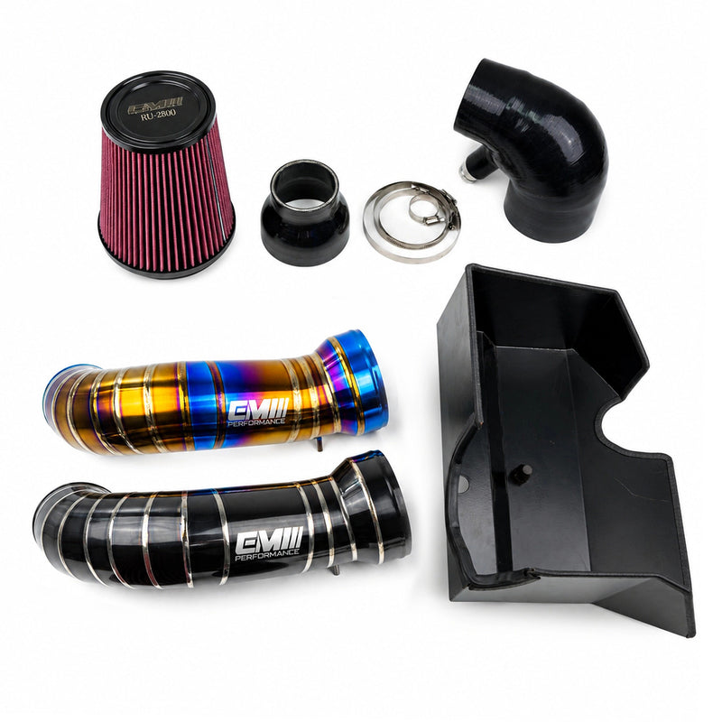 Load image into Gallery viewer, 4" HIGH-GLOSS LUXURY STYLE TITANIUM AIR INTAKE KIT FOR EA888.3
