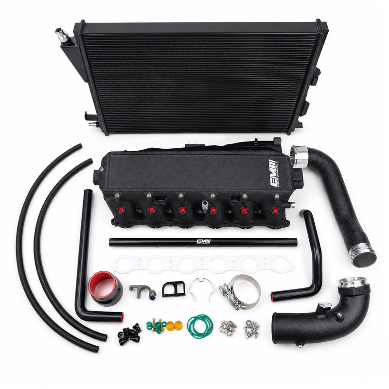 Load image into Gallery viewer, EM B58Tu G-Series CHARGE AIR COOLER MANIFOLD WITH CHARGE COOLER WATER RADIATOR‘Golden'
