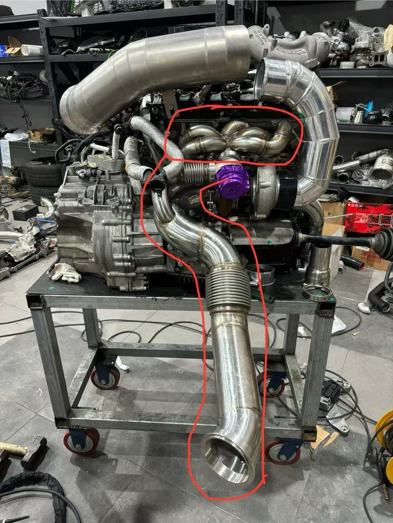 Load image into Gallery viewer, Version 2024 RS3/TTRS 2.5T EA855 Manifold With Downpipe And Midpipe-A Clearance Sale
