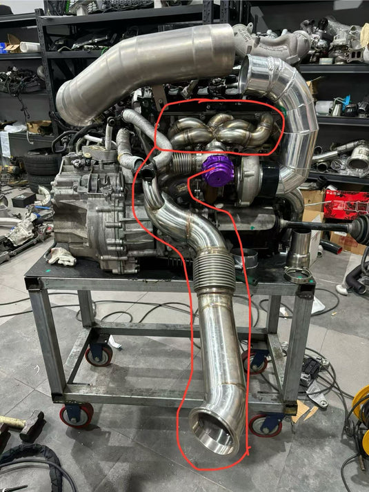 Version 2024 RS3/TTRS 2.5T EA855 Manifold With Downpipe And Midpipe-A Clearance Sale