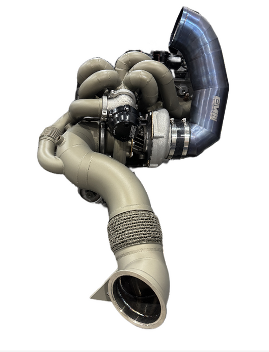 EM™ 2025 New Vesion T4 V-BAND Manifold With 4'' Downpipe And Midpipe For EA855 RS3/TTRS