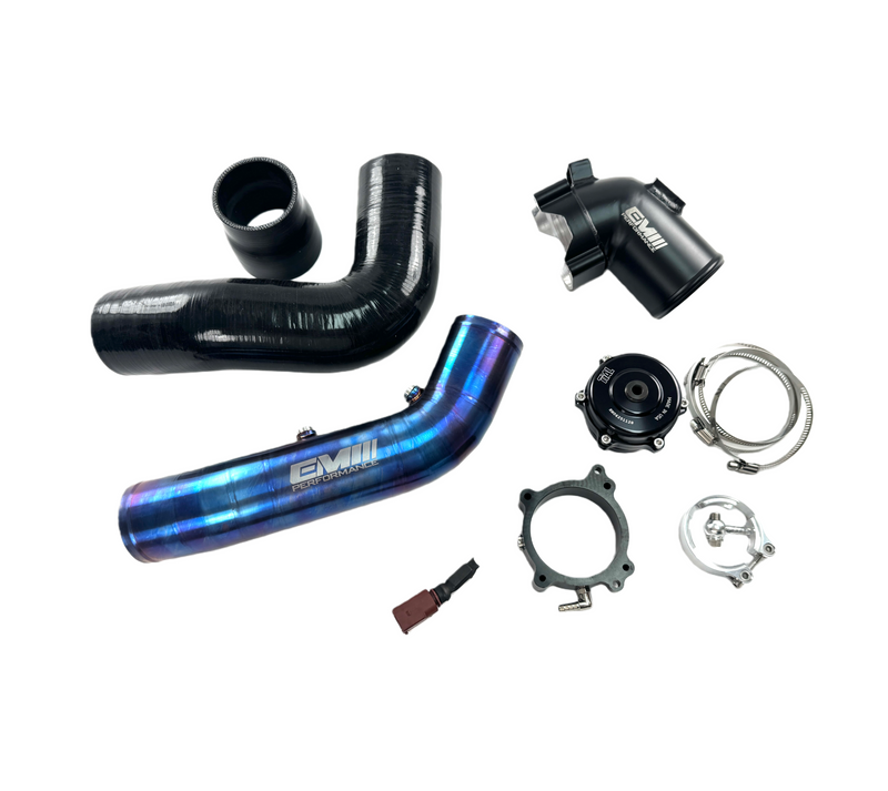 Load image into Gallery viewer, EM Throttle Elbow BOV &amp; Titanium Charge Pipe Kit For RS3/TTRS 2.5TFSI EA855 DAZA
