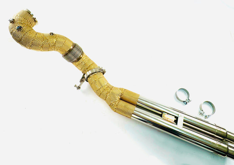 Load image into Gallery viewer, 4&#39;&#39; Catless Downpipe For RS3/TTRS EA855
