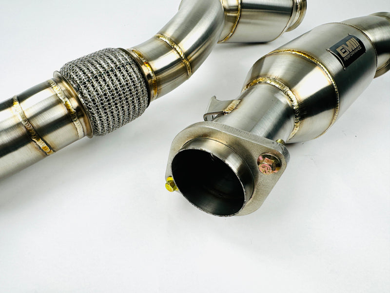 Load image into Gallery viewer, EM BMW S58 HIGH-FLOW CATS DOWNPIPES
