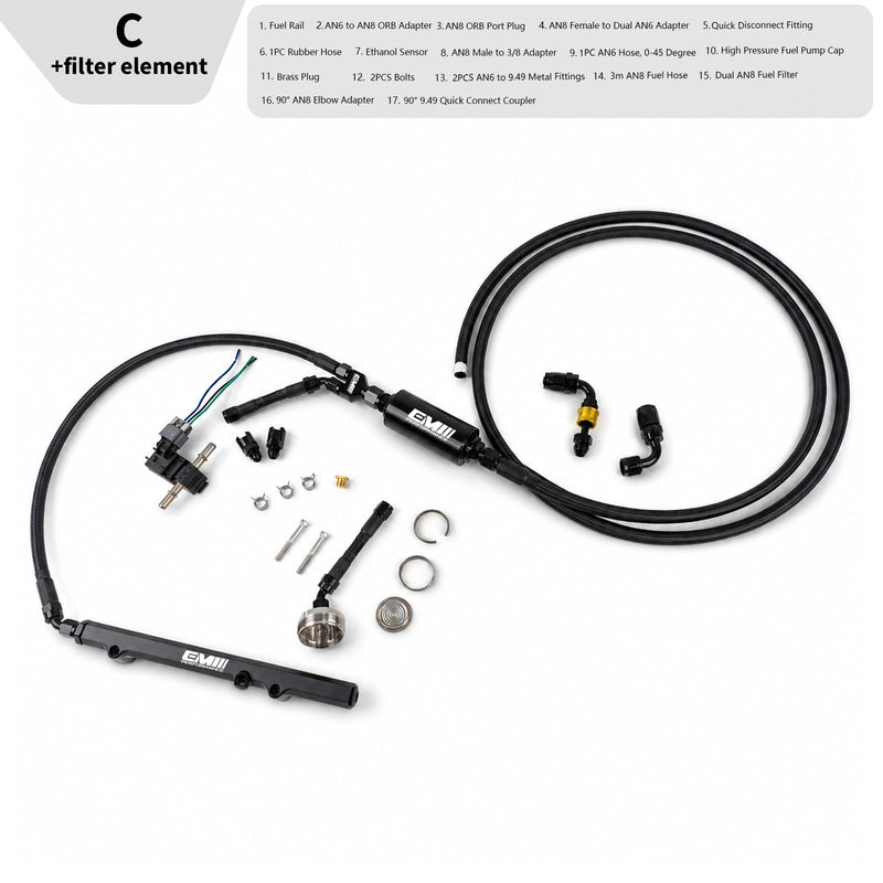 Load image into Gallery viewer, Ethanol Sensor &amp; MPI Fuel Rail Conversion Kit For MQB EA888.3 V2
