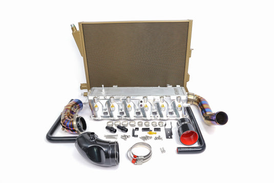 EM B58Tu G-Series CHARGE AIR COOLER MANIFOLD WITH CHARGE COOLER WATER RADIATOR‘Golden'